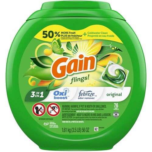 2382836 Gain Flings Detergent Pacs - 4 Pack case of 4
