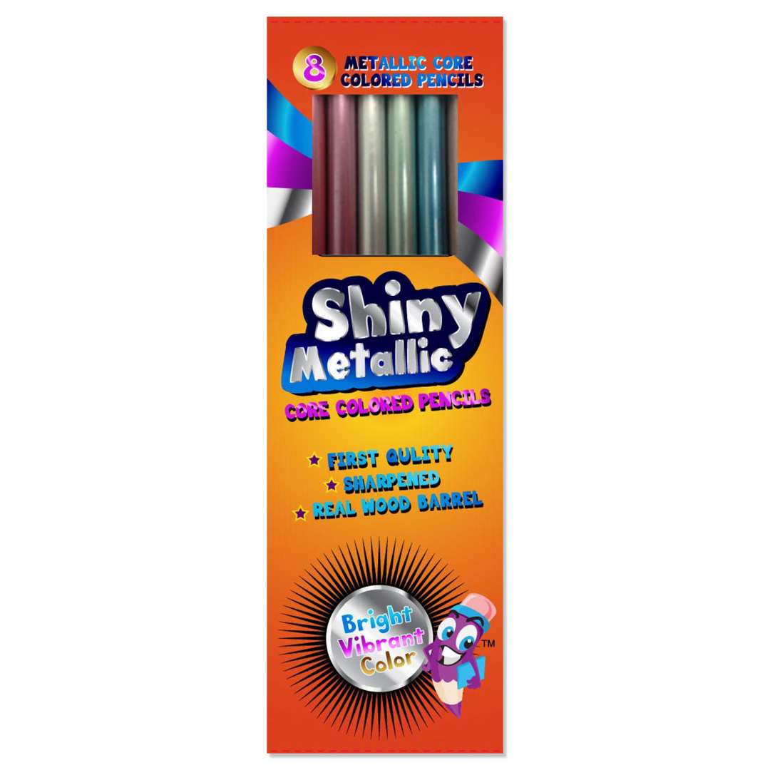 2374804 Shiny Metallic Pencils - 8 Pre-sharpened Colors case of 24