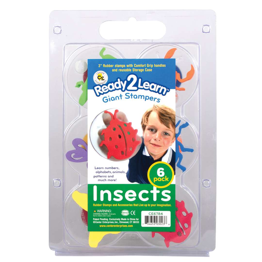 2381126 Giant Stampers - Insects, Assorted, 6pk case of 24