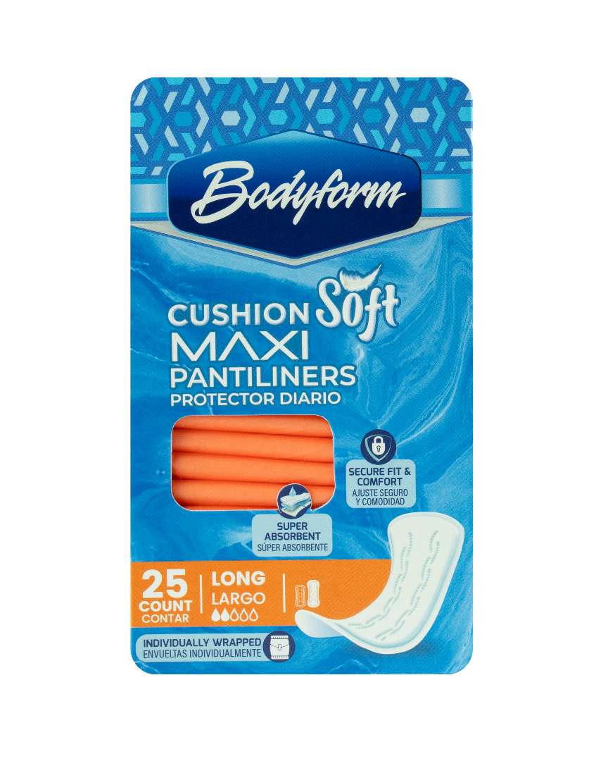 2382137 Cushion Soft Pantiliners, Long - 25 Count case of 24