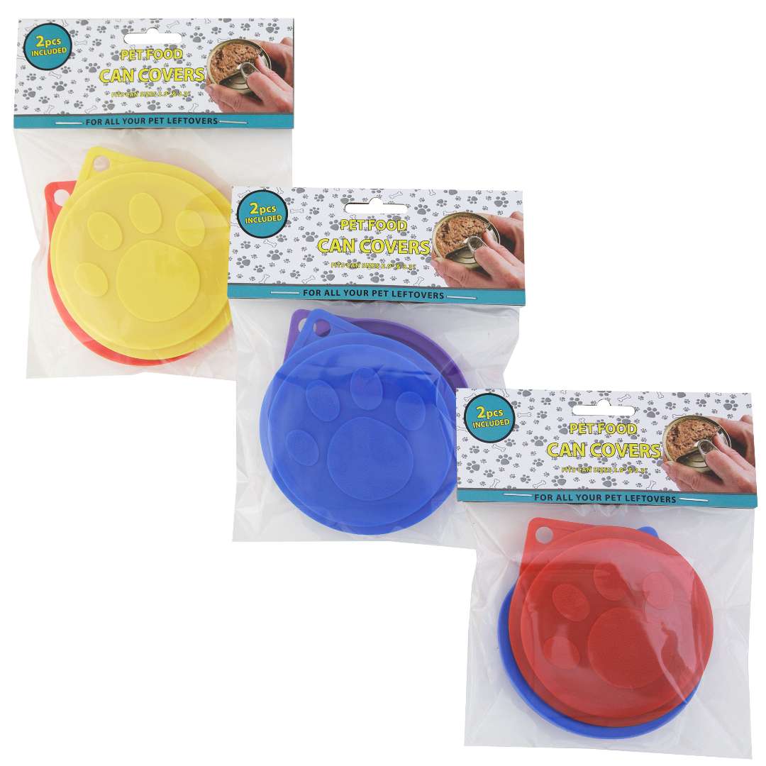 2379483 Pet Food Covers, Assorted, 2 Pack case of 48