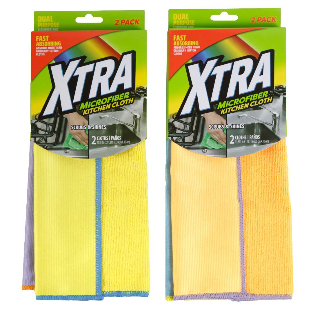 2381196 Microfiber Kitchen Cloth, Assorted, 2pk case of 48