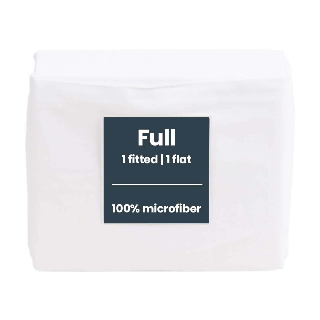 2374885 Microfiber Full sheets sets -1 fitted and 1 flat case of 12
