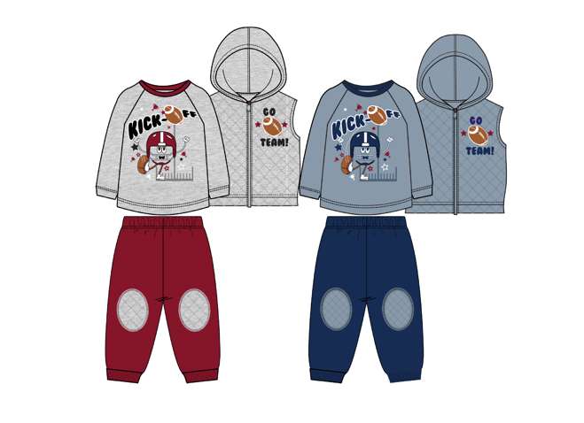 2381308 Boys' Fleece Vest Set, Assorted, 3pc, 12-24m case of 72