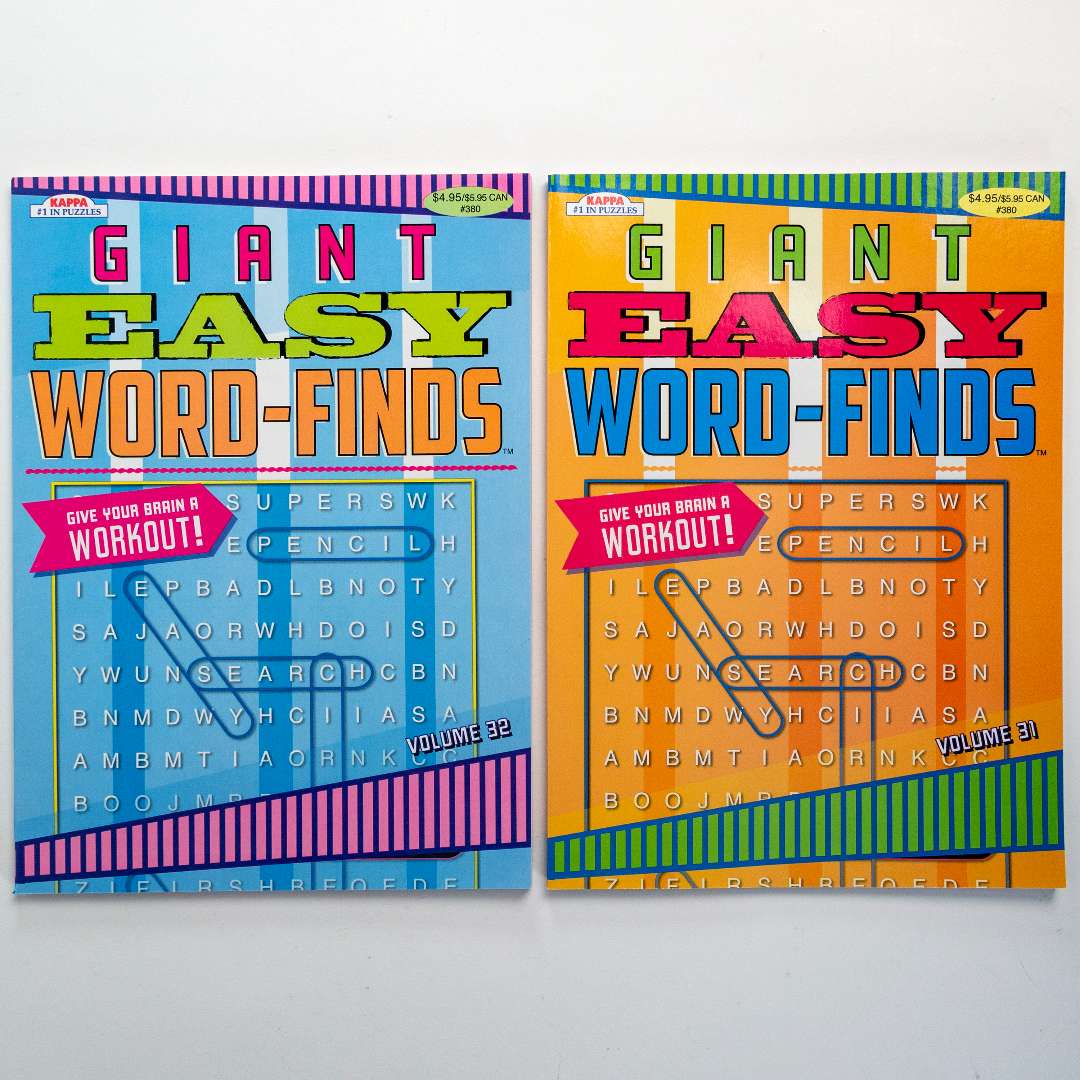 272183 Giant Easy Word-Finds, Assorted - 80 Pages, Two Titles case of 48
