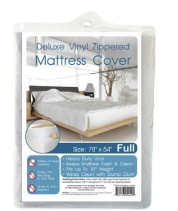 2385211 Heavy Duty Zippered Mattress Covers - Full, White case of 24