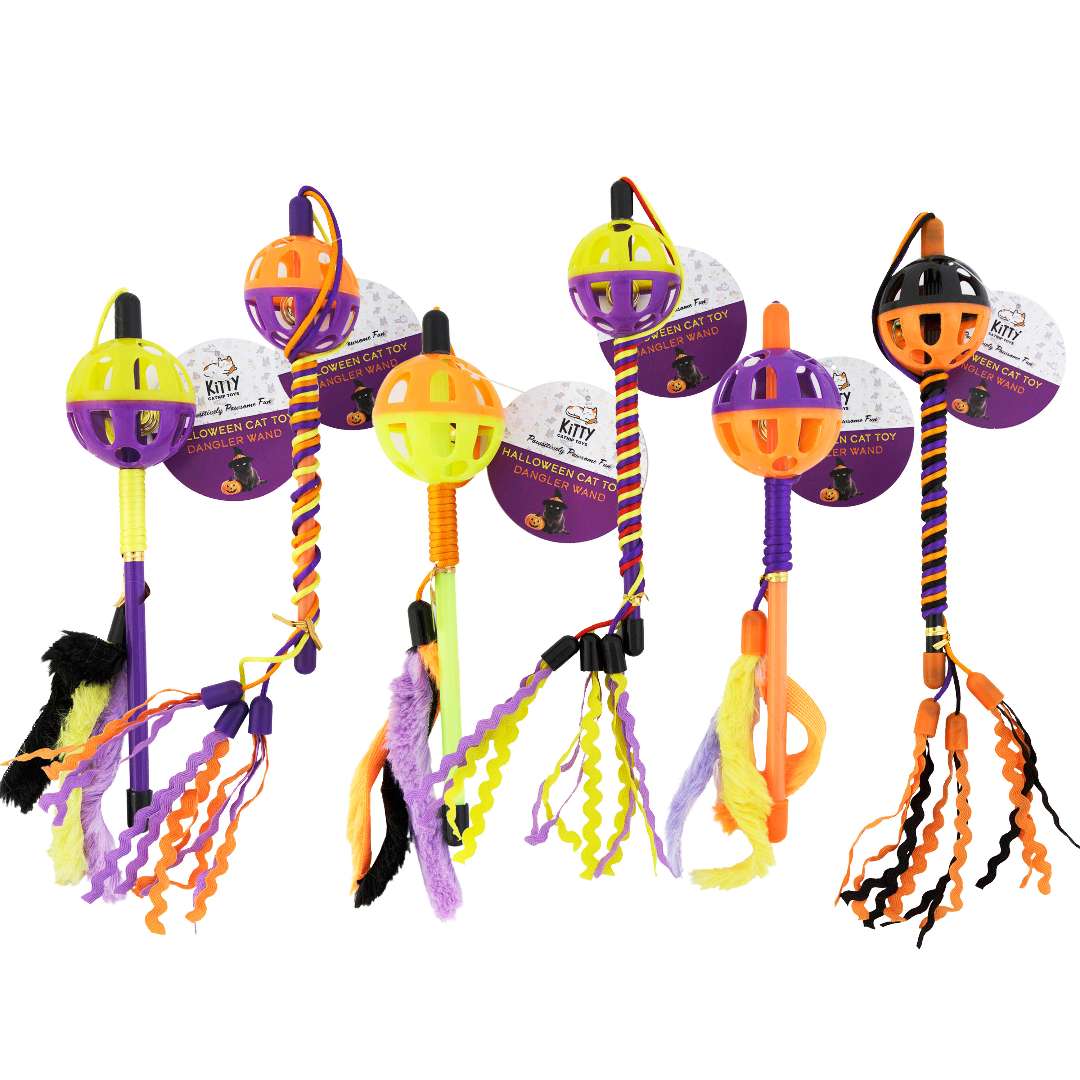 2384917 Halloween Cat Toy Wands - Assorted Styles case of 36