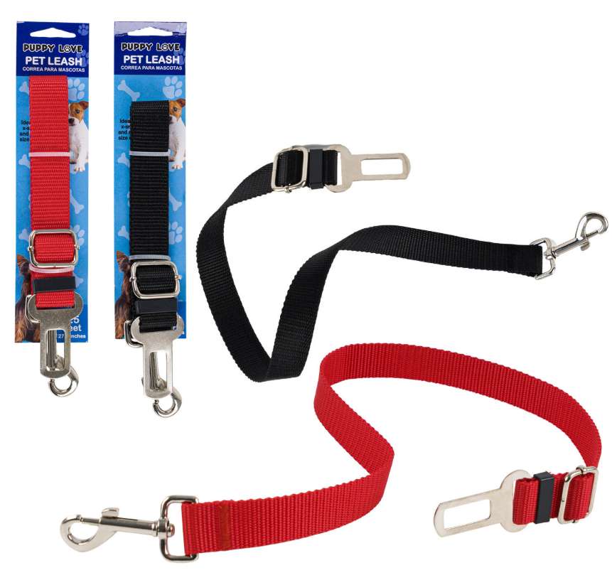 2385432 Pet Seatbelt Leashes - Assorted Colors case of 48