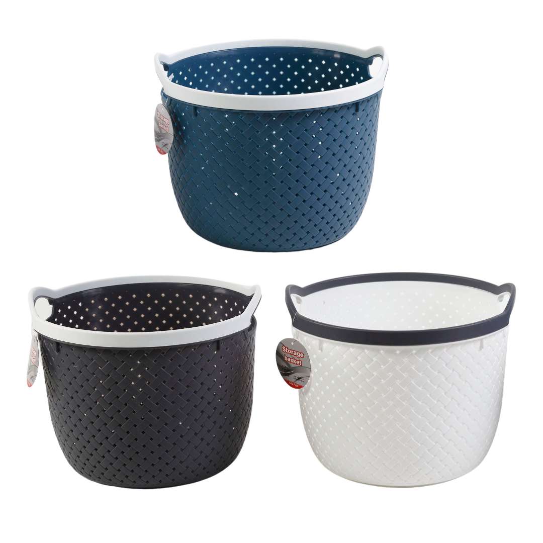 2385593 Round Storage Baskets - Large, Assorted Colors case of 24