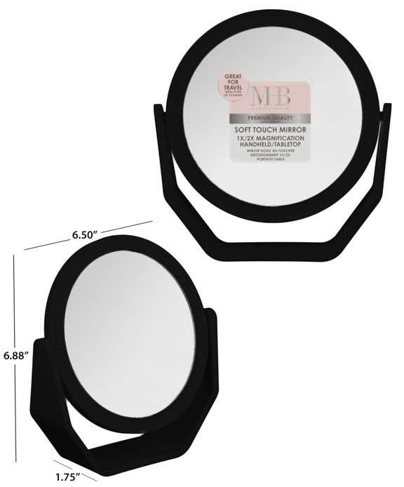 2386291 Round Mirror with Stand - Black case of 48