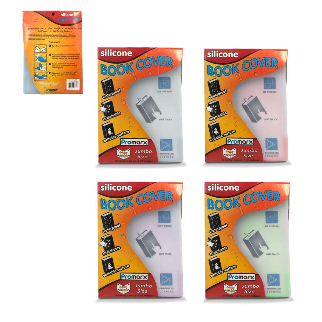 2386763 Silicone Jumbo Book Covers - Assorted Colors case of 24