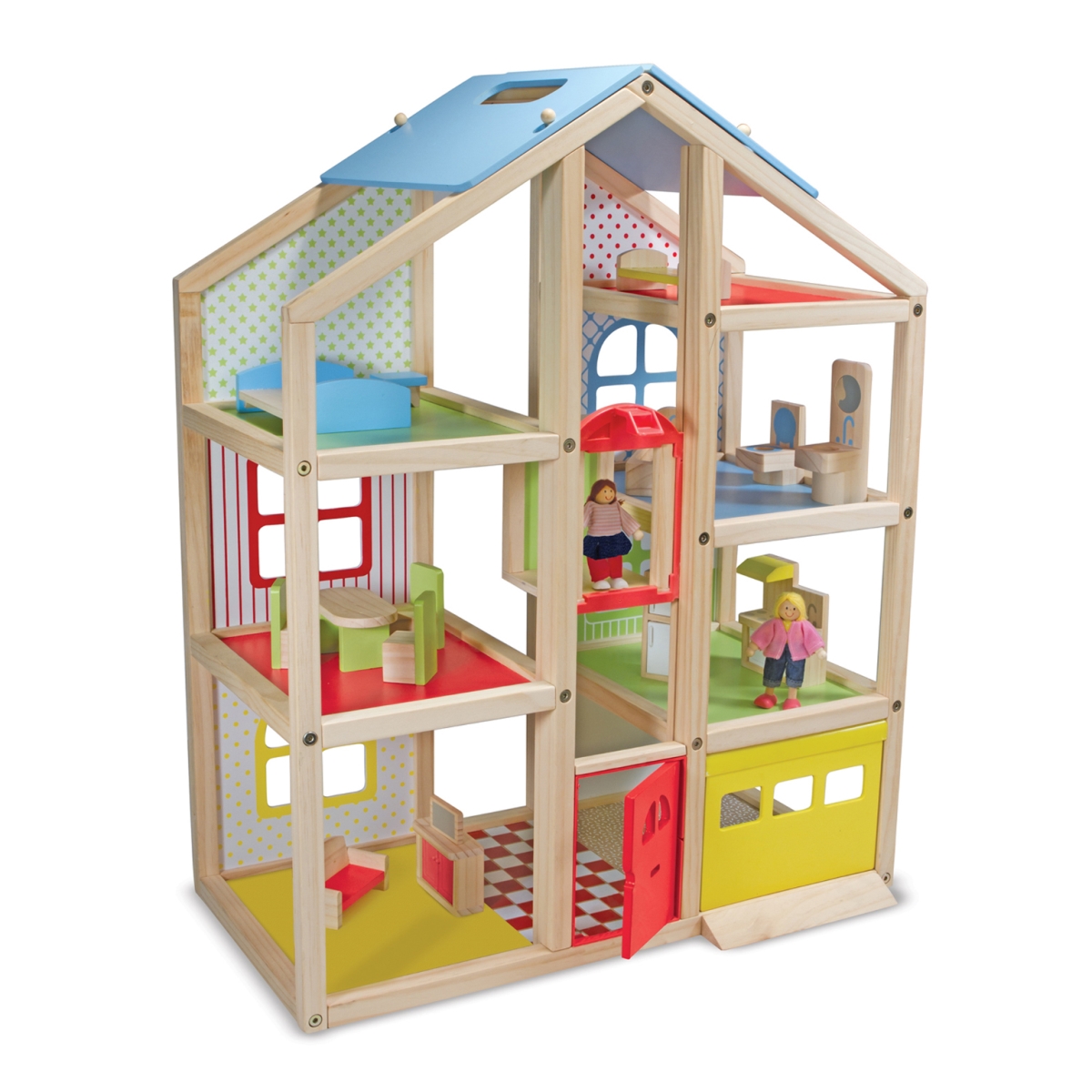 2274038 Melissa & Doug Dollhouse Sets - 19 Piece, 30 in.