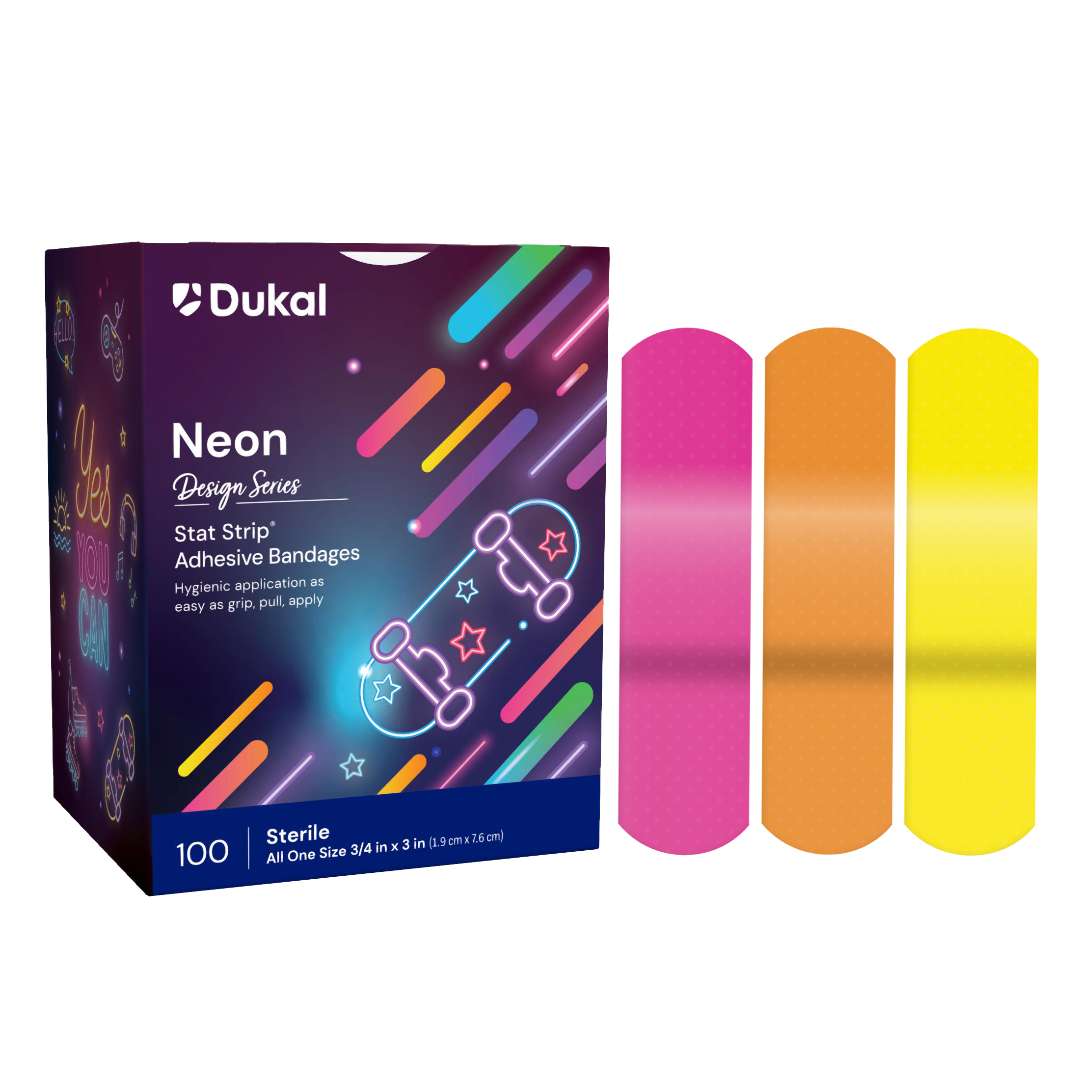 2378253 Neon Adhesive Bandages, 3/4 x 3 case of 12