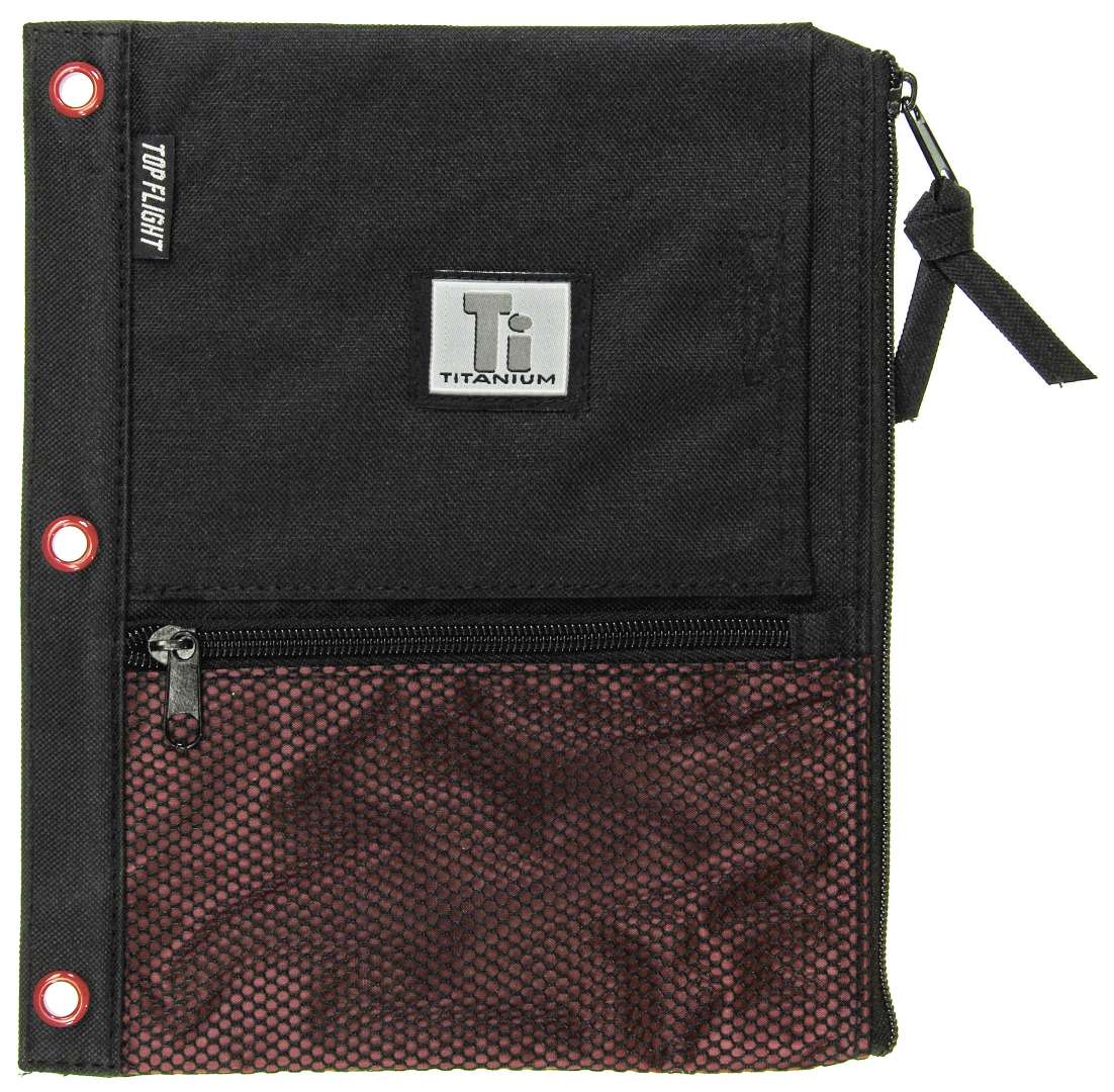 2378407 Zipper Pencil Pouch w/ 4 Pockets, Assorted case of 24