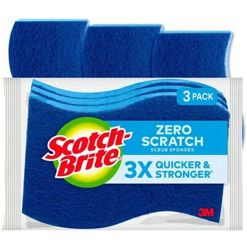 2379598 Scotch-Brite No Scratch Scrub Sponges, 3 Pack case of 8