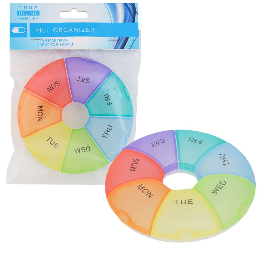 2383503 7 Day Round Pill Organizer - 4.75 case of 24