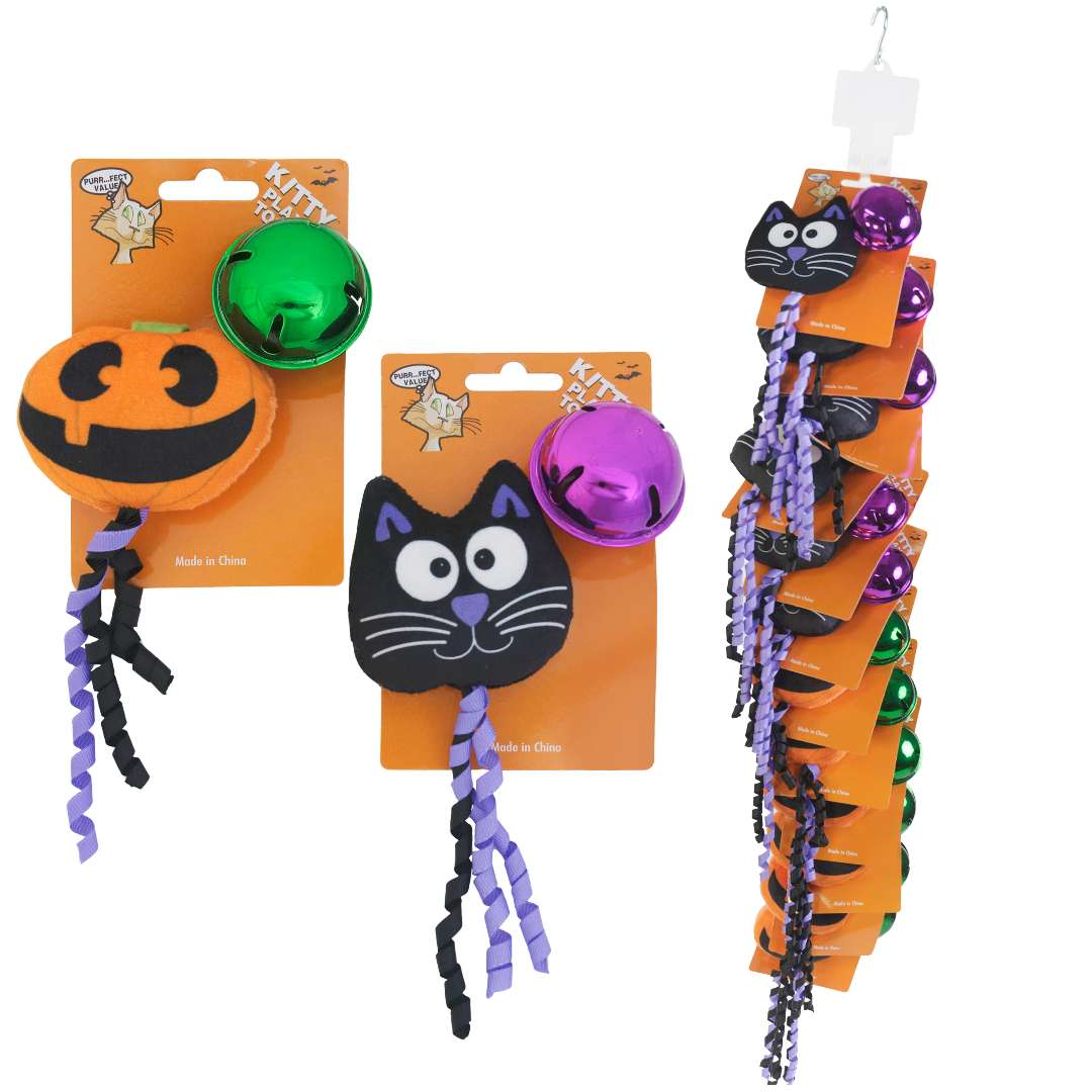 2384911 Halloween Cat Toy and Bell - Assorted Styles case of 48