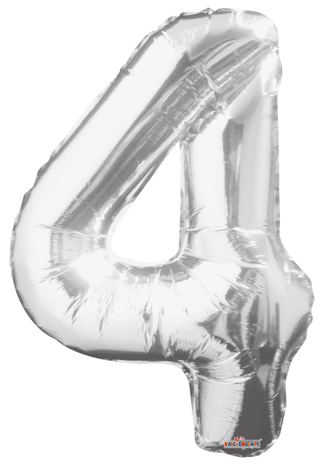2354763 Mylar Number 4 Balloons - Silver, 34 case of 48