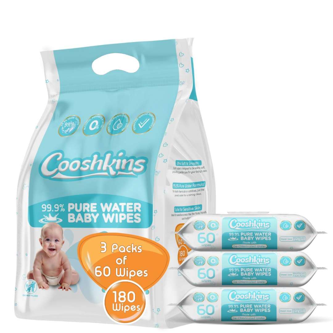2384879 Baby Wipes - Un-Scented, De-Chlorinated Water, 60 Count, 3 Pack Bundle case of 9