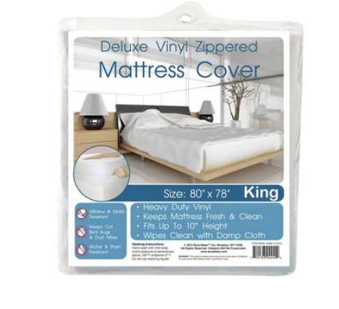 2385214 Heavy Duty Zippered Mattress Covers - King, White case of 24