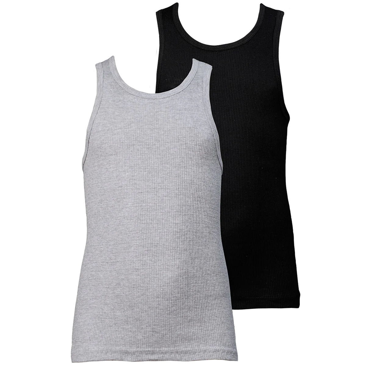 2369668 Boys' A-Shirts - Black & Gray, Large, 3 Pack case of 144