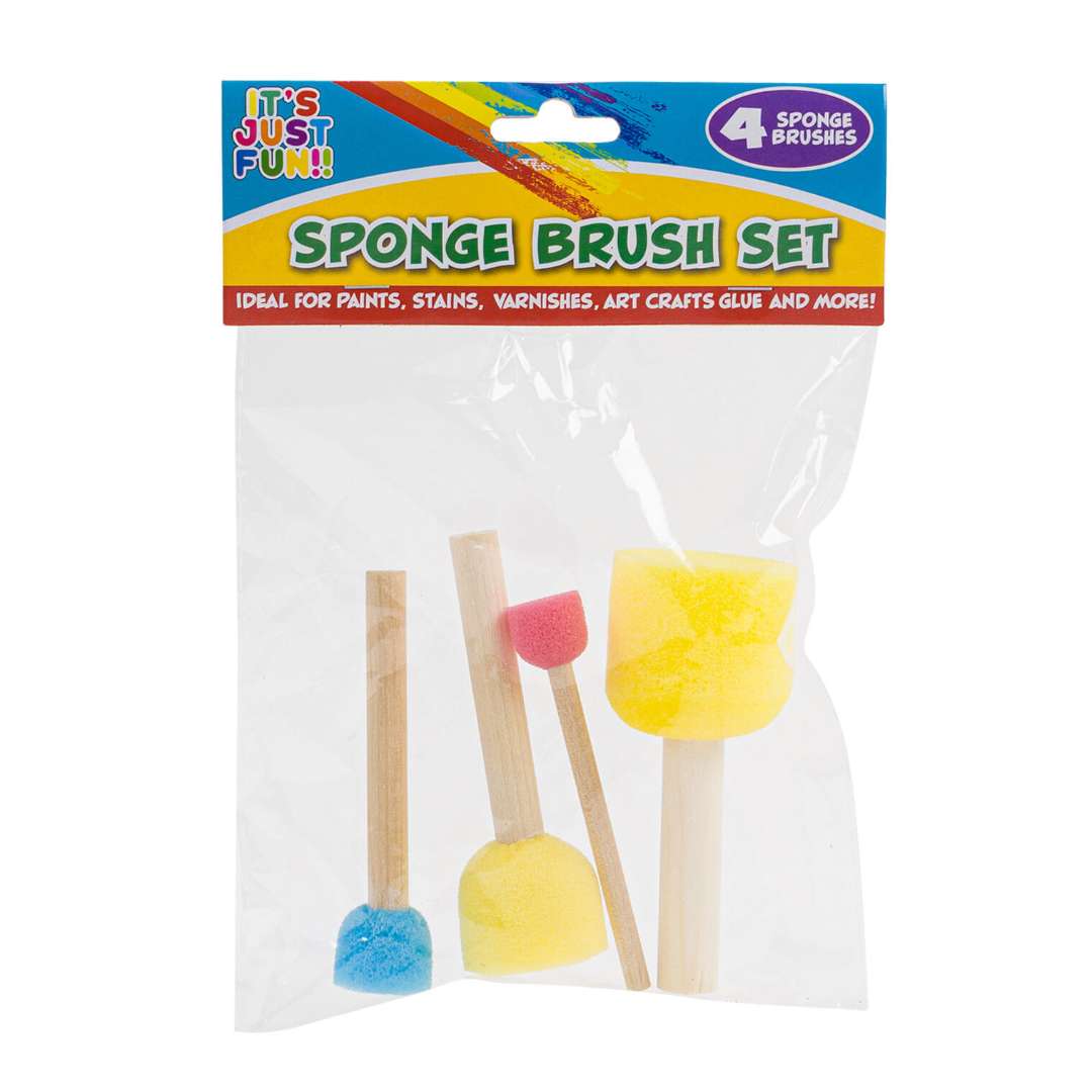 2381537 Sponge Brush Set, Assorted, 4pc case of 48