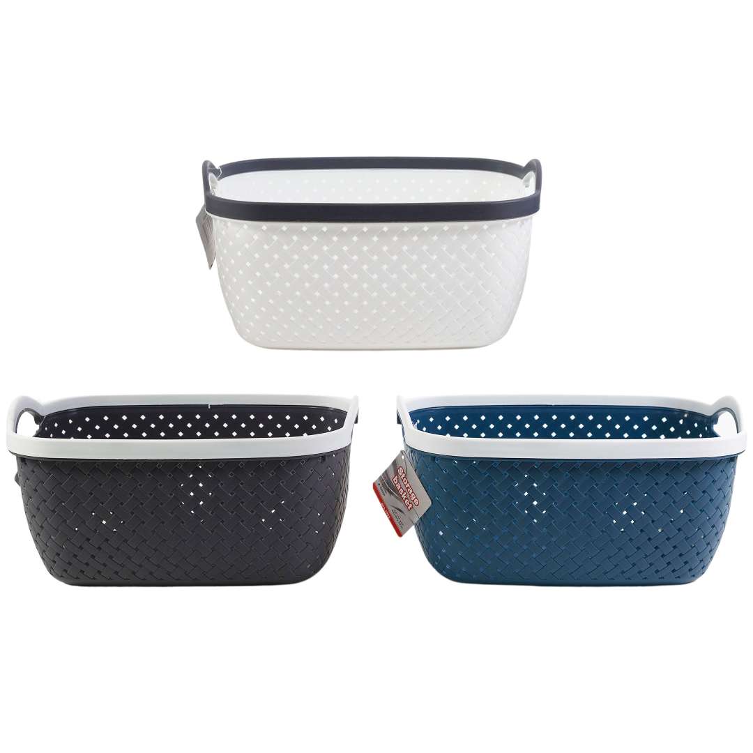 2385606 Rectangular Storage Baskets - Assorted Colors case of 24
