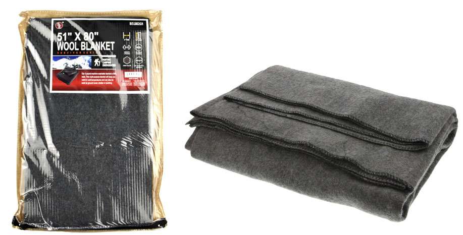 2385854 Gray Wool Blankets, 50% Wool - 51 x 80 case of 12