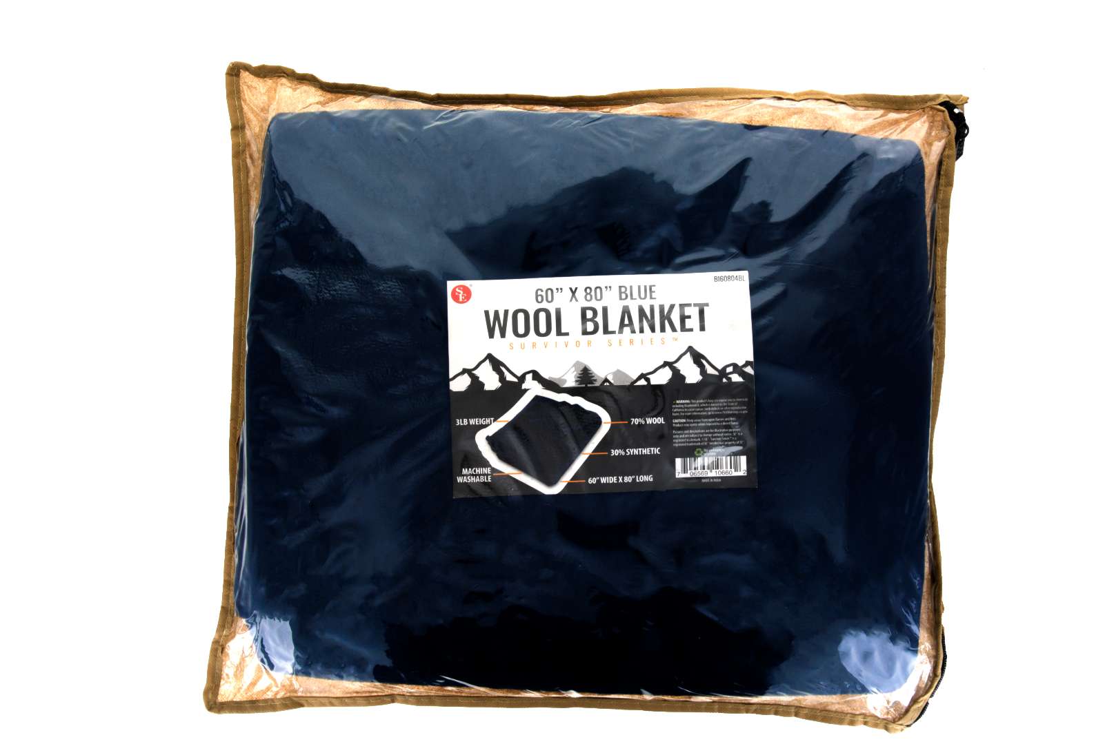 2385855 Navy Blue Blanket, 70% Wool - 60 x 80 case of 12