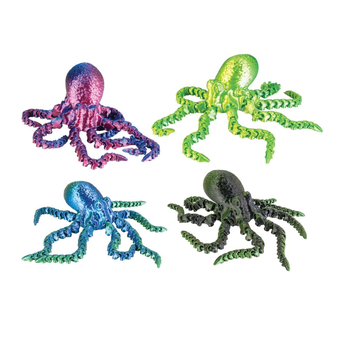 2386426 3D Printed Octopus Fidget Toys - Assorted case of 48