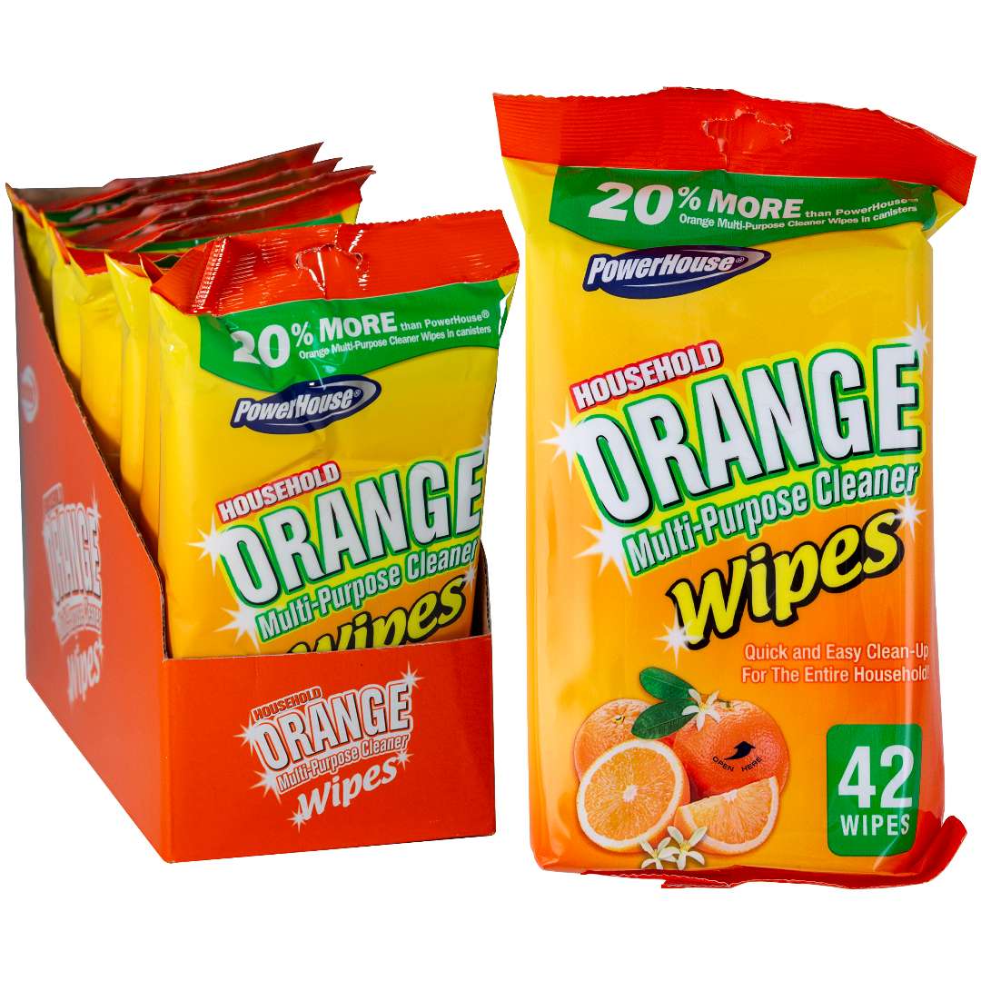 2381241 Multi-Purpose Cleaning Wipes, Orange case of 16