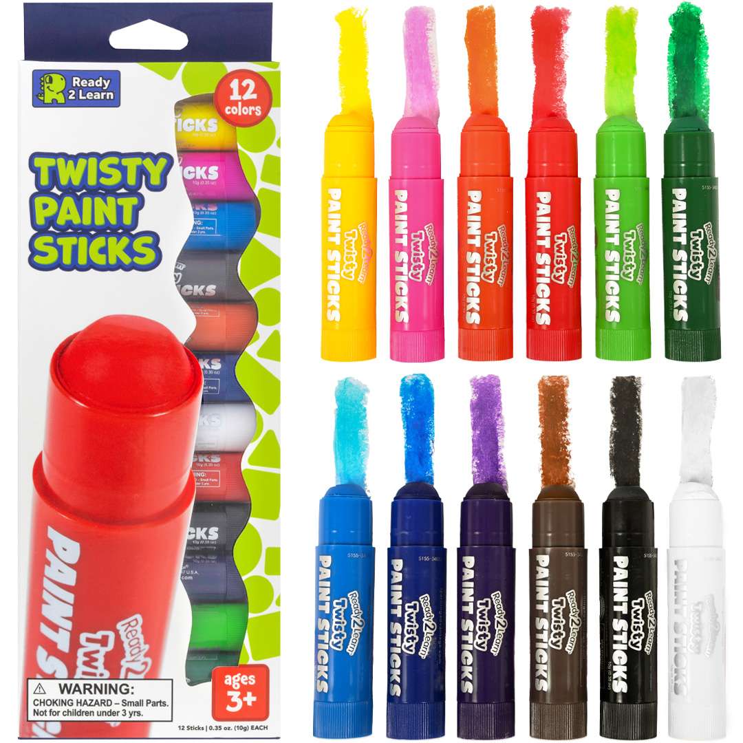 2381095 Twisty Paint Sticks, Assorted, 12pk case of 24
