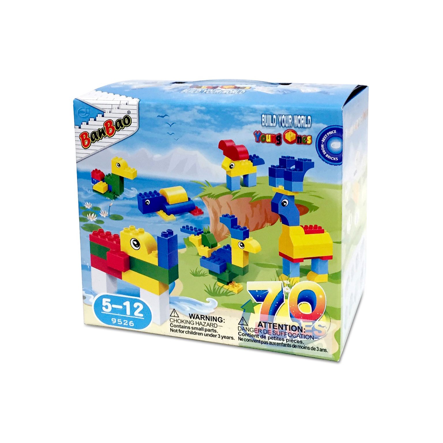 2361711 Large Building Block Sets - 70 Pieces case of 8