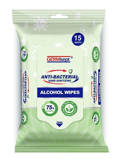 2346907 Multipurpose 75% Alcohol Wipes, 15-Count case of 36