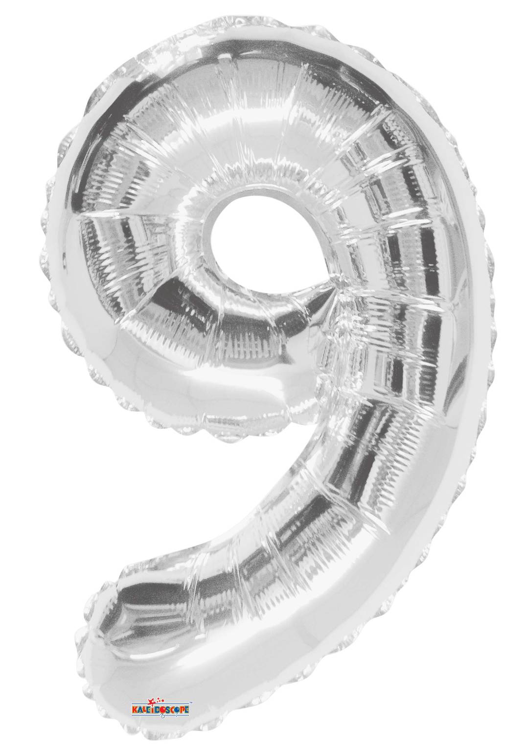 2354768 Mylar Number 9 Balloons - Silver, 34 case of 48