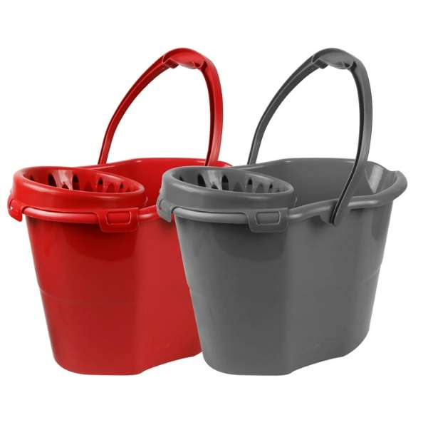 2380261 Plastic Mop Buckets, Assorted, 20L case of 24