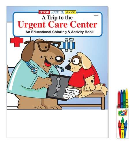 2380486 A Trip to the Urgent Care Center Coloring & Activity Books with Crayons case of 72