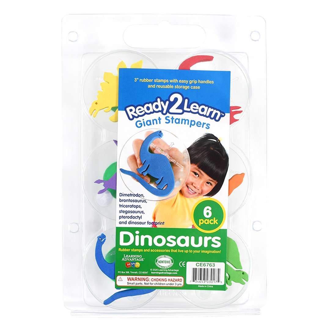 2381127 Giant Stampers - Dinosaurs, Assorted, 6pk case of 24