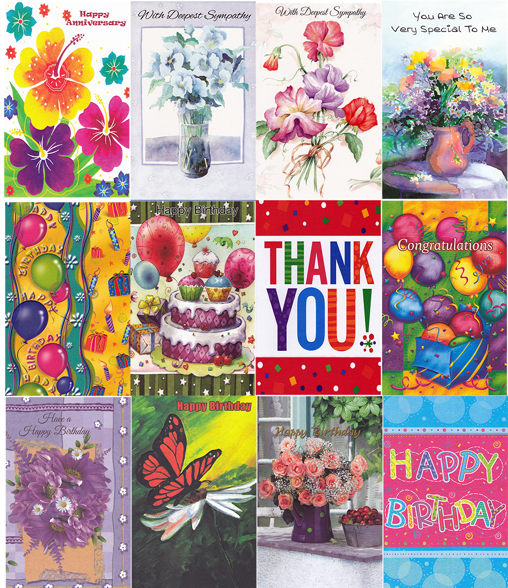 2342191 All Occasion Cards - Assorted, 5x7.75 case of 288