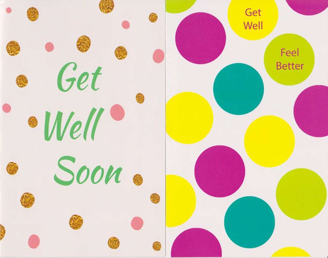 2342446 Get Well Cards - Assorted, 5x7.75 case of 144