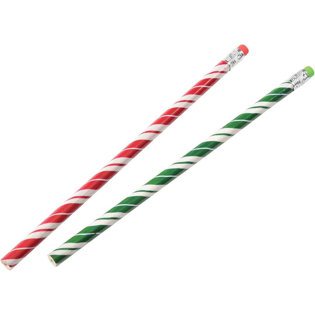 2344989 Candy Cane Stripe Pencils - Red/Green case of 1728