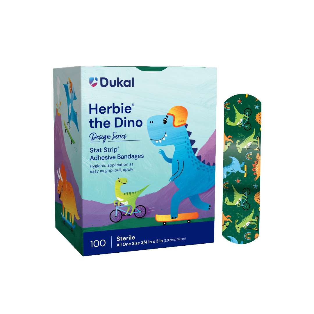 2378251 Herbie the Dino Adhesive Bandages, 3/4 x 3 case of 12