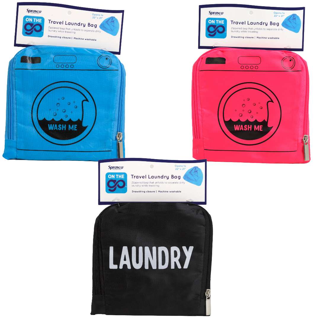 2384895 Travel Laundry Bags - 3 Pack, Assorted Colors case of 48