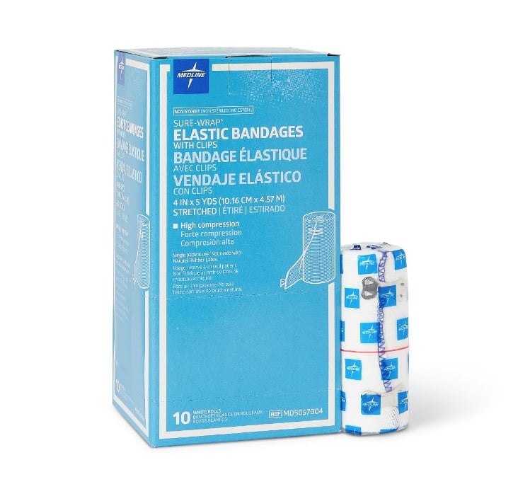 410380 Sure Wrap Elastic Bandage - 4 x 5 yds, 10 Pack case of 5