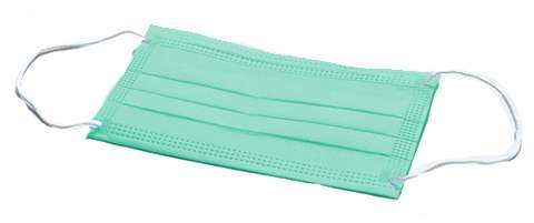 2381922 3 Ply Face Mask, Green case of 2000