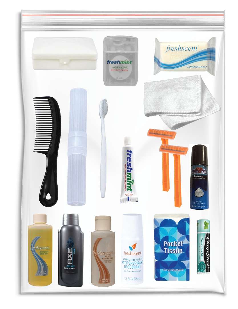 2384606 Men's Hygiene Kits - 17 Piece case of 23