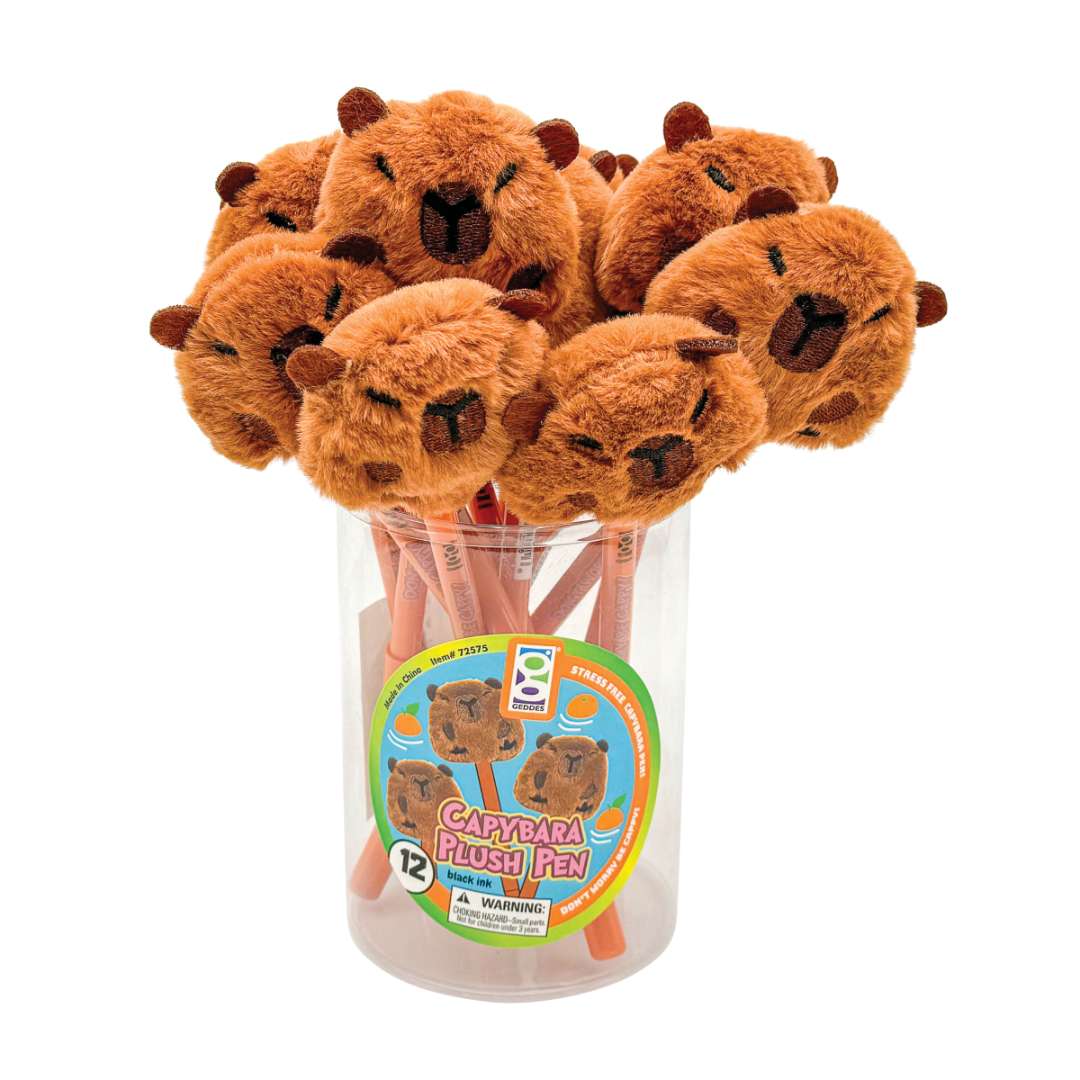 2386184 Capybara Plush Pens - Black Ink case of 144