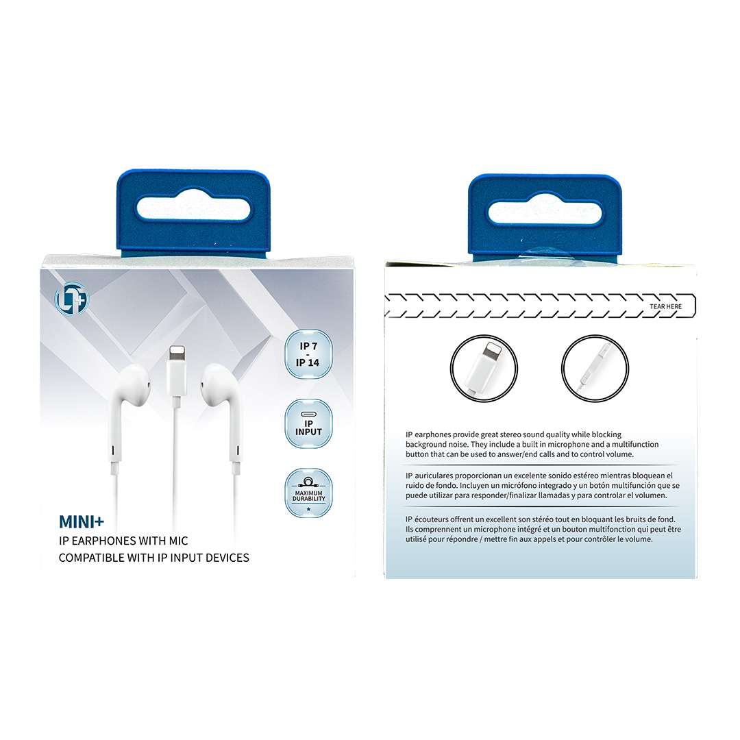 2386897 Lightning Earbuds with Mic - White - Case of 200