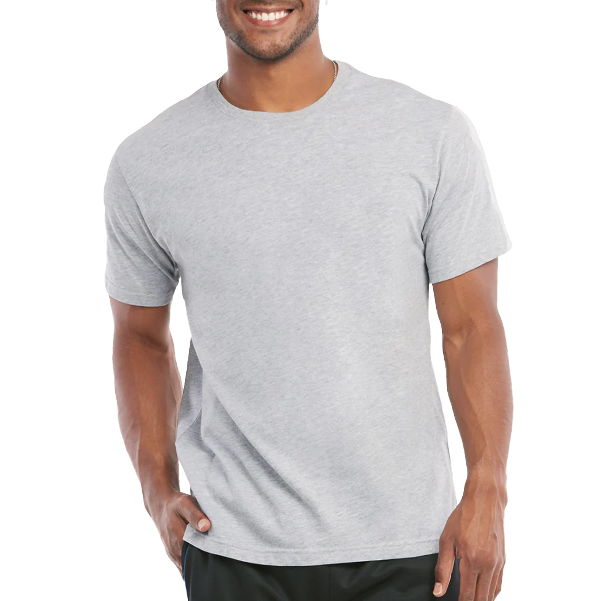 2370663 Men's Crew Neck T-Shirts - Large, Heather Gray case of 60