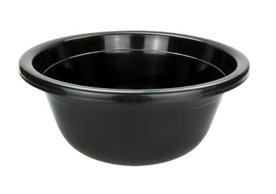 2380247 Bonita Home Plastic Basins, Black, Medium case of 24